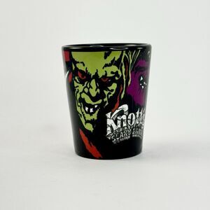 Vintage Knott’s Scary Farm Shot Glass Horror Monster Graphic Souvenir